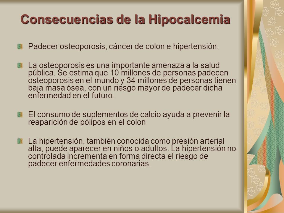 enfermedad por deficiencia de calcio